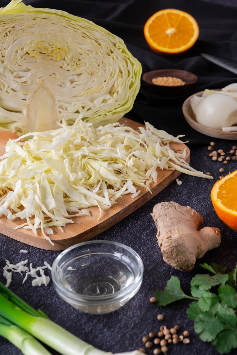 Pickled Cabbage Ingredients.