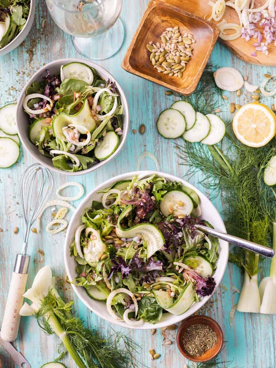 Fennel and Cucumber Salad with Blackcurrant French-Style Vinaigrette