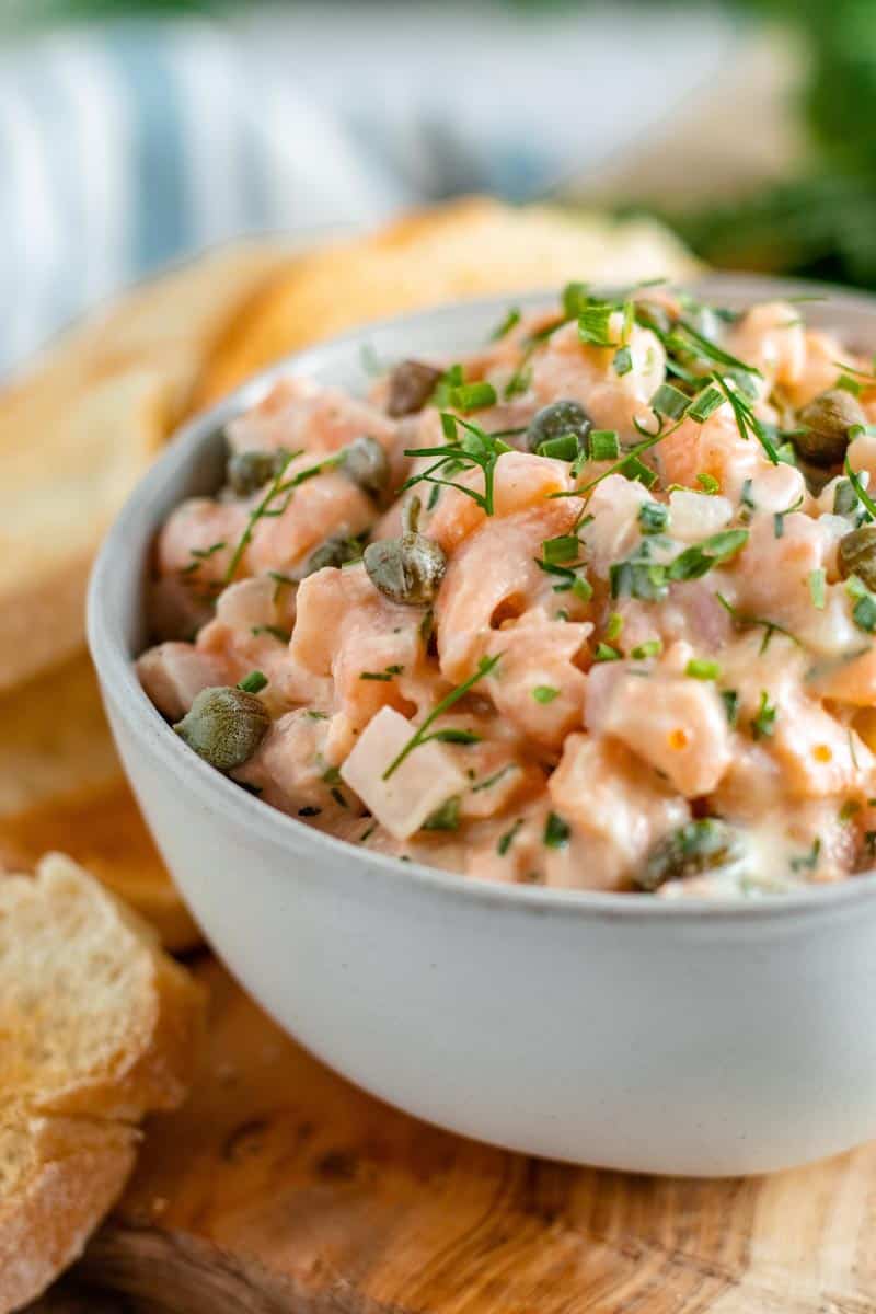 Salmon Tartare in a Bowl.