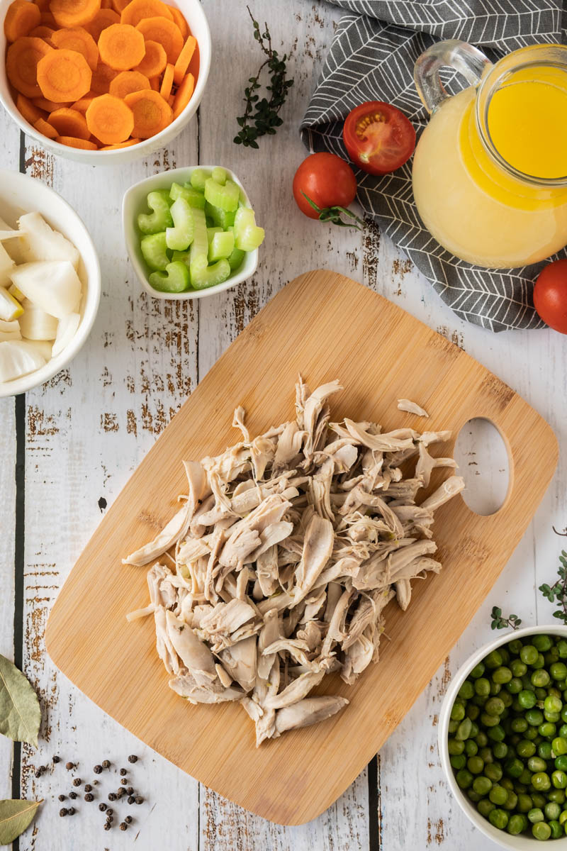 Ingredients for Leftover Turkey Soup.