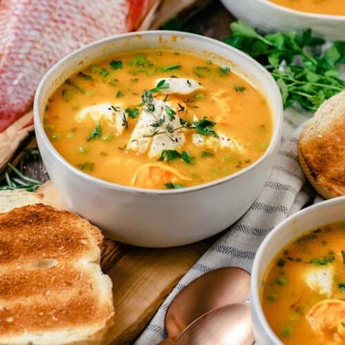 bouillabaisse in bowl