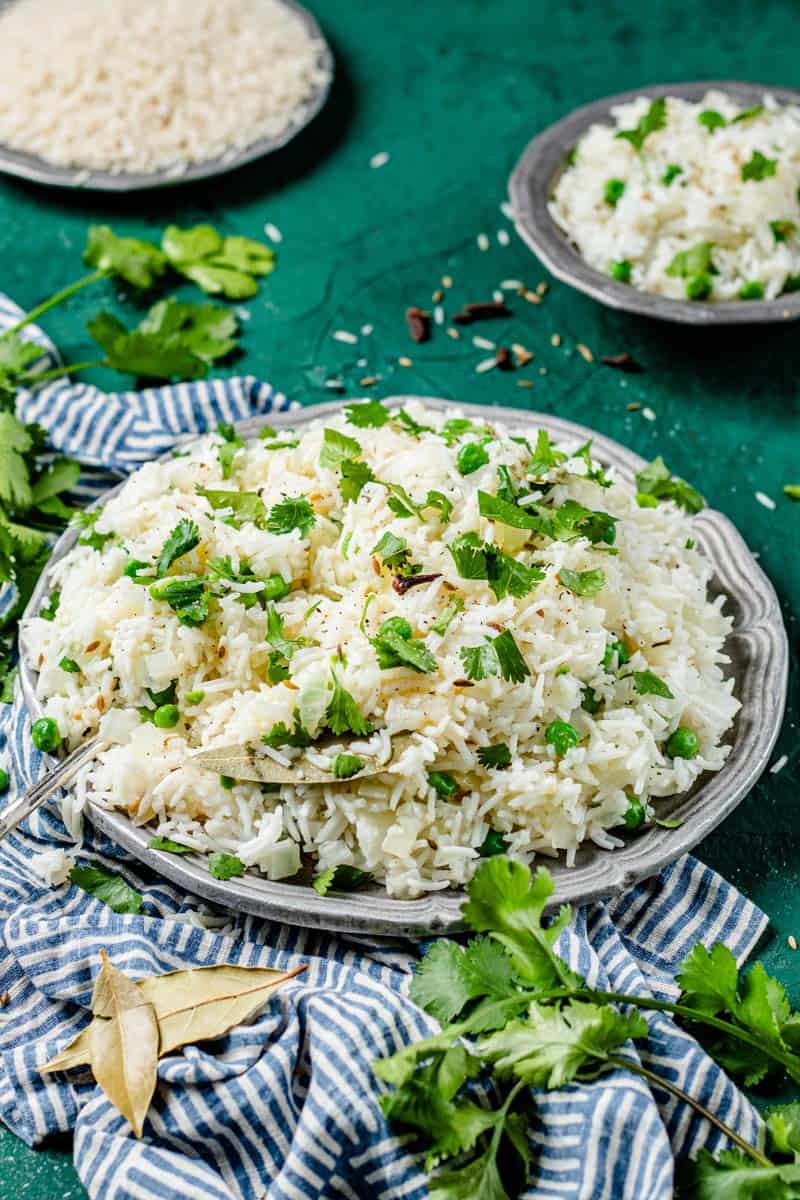 jeera rice in a bowl