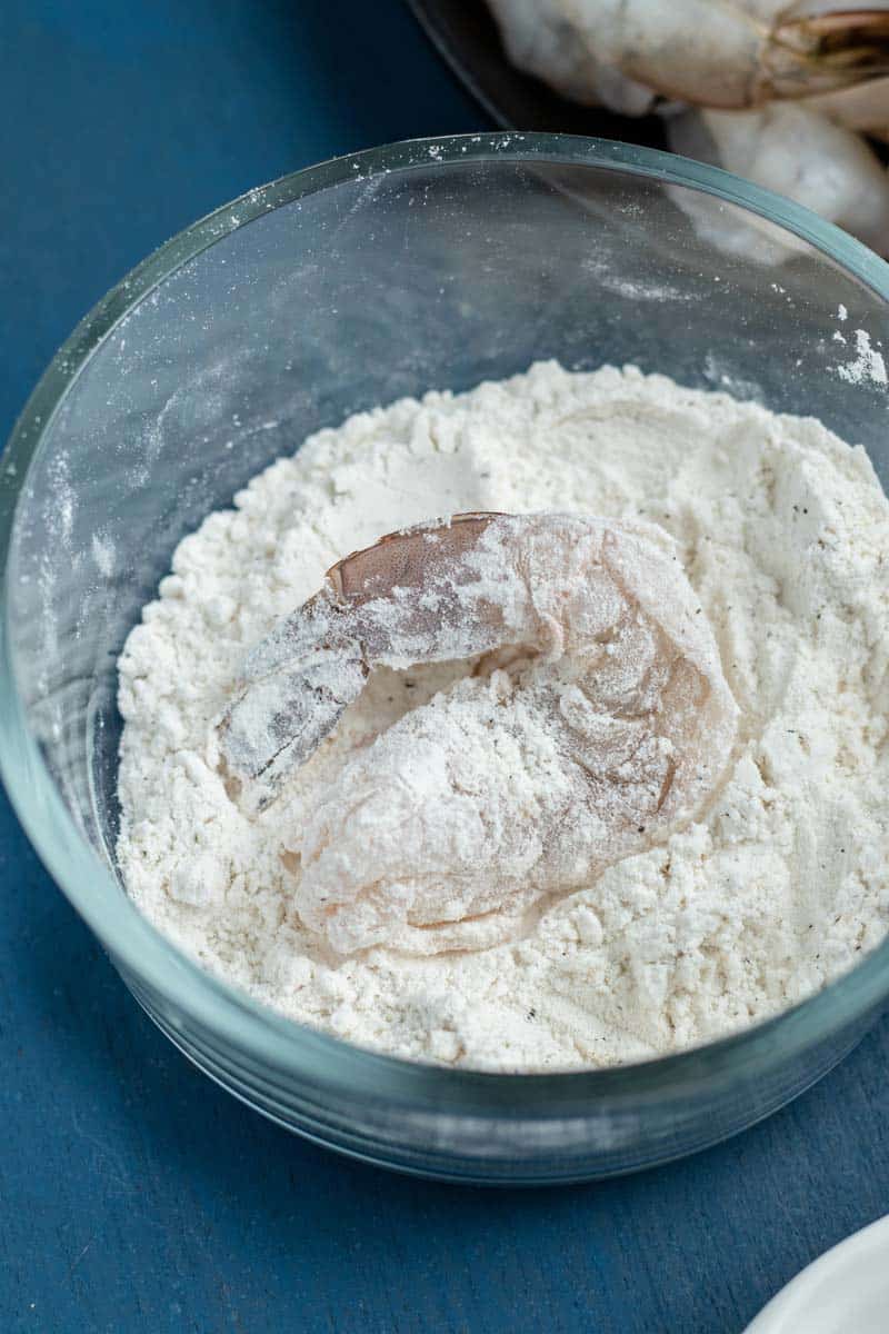 shrimp rolled in flour