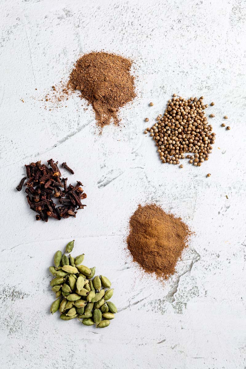masala spices on a surface