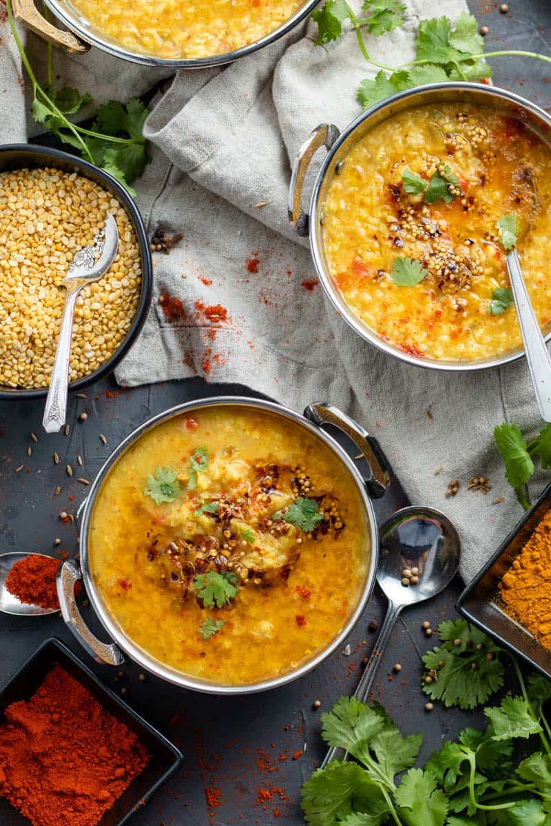 moong dal in bowls