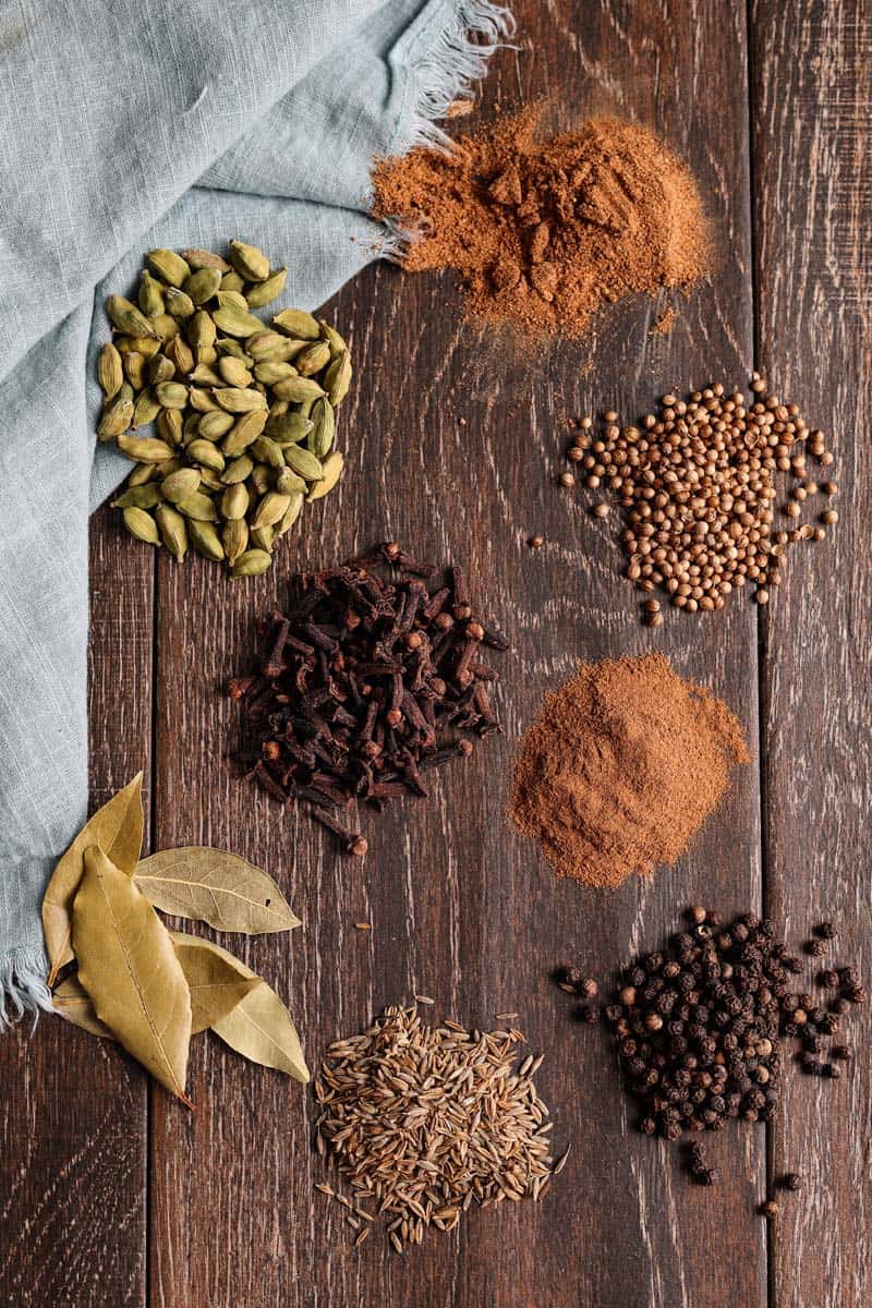 garam masala spices on a surface