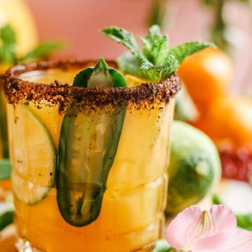 classic margarita in a cocktail glass with a salted rim