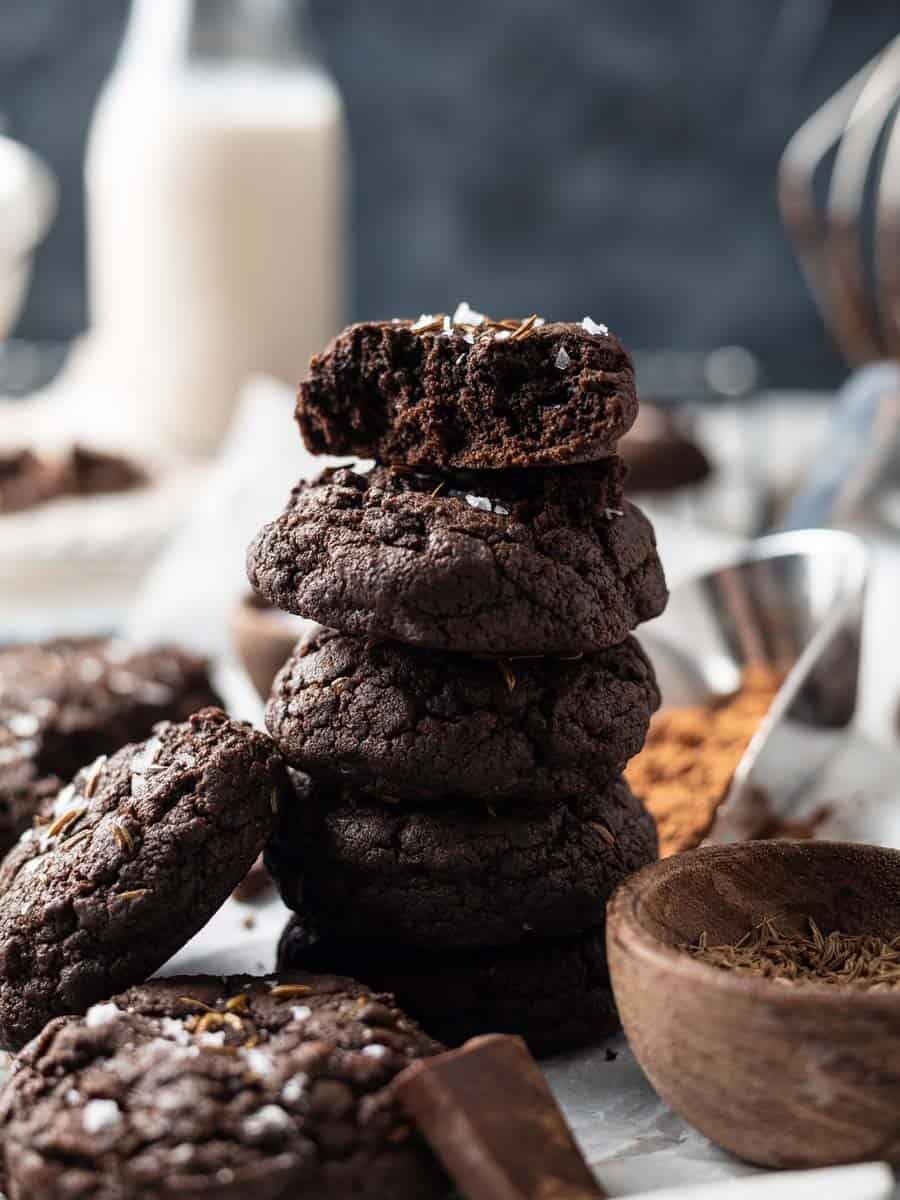 Sea Salt Chocolate Caraway Cookies