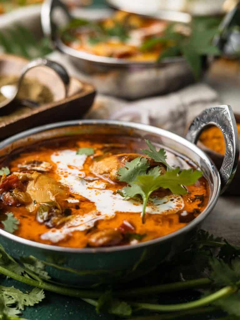 curry chicken in a bowl