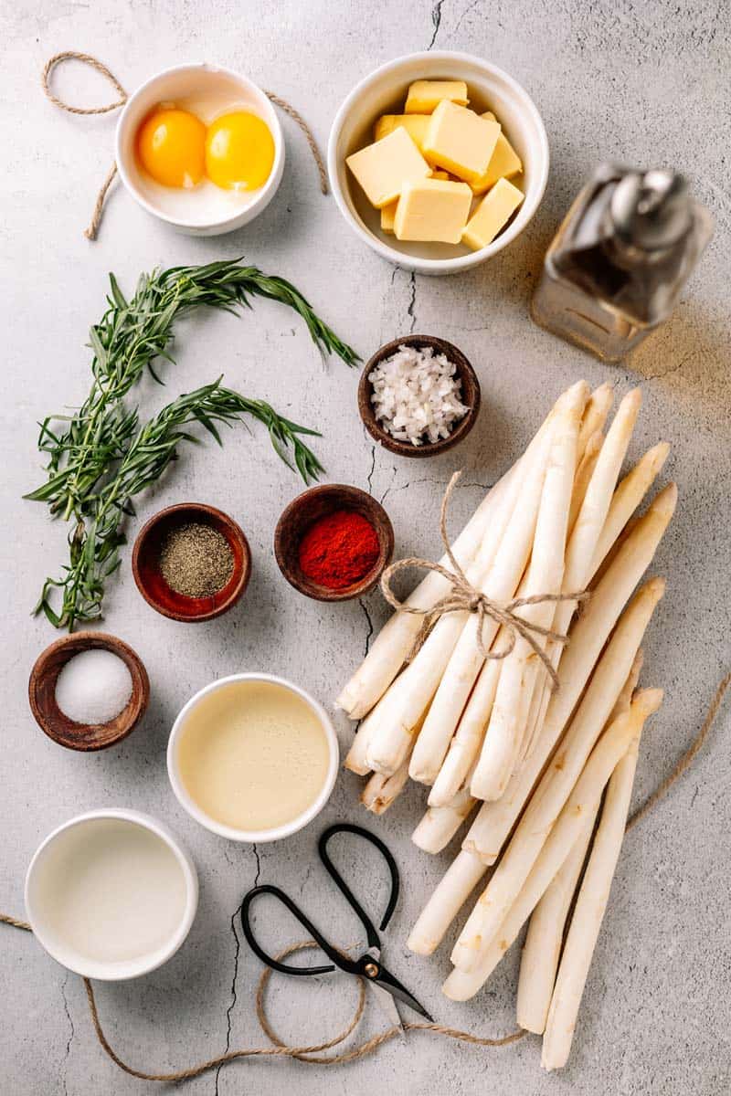 grilled white asparagus with bearnaise sauce ingredients