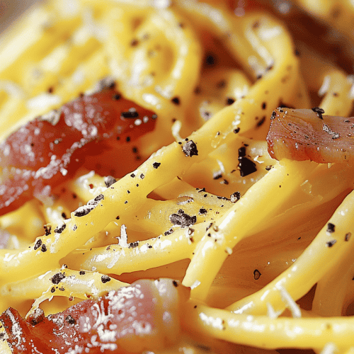 Spaghetti carbonara.