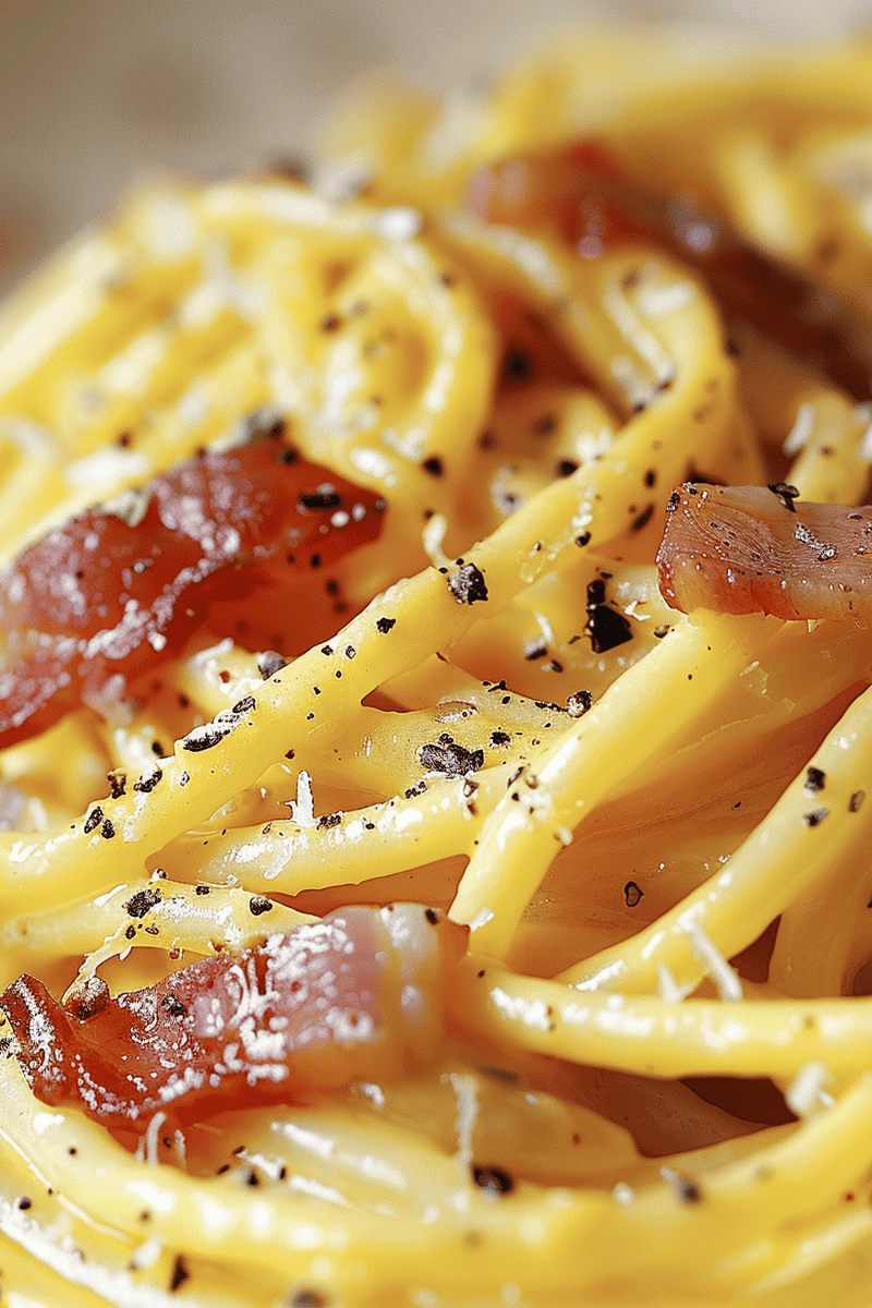 Spaghetti carbonara.