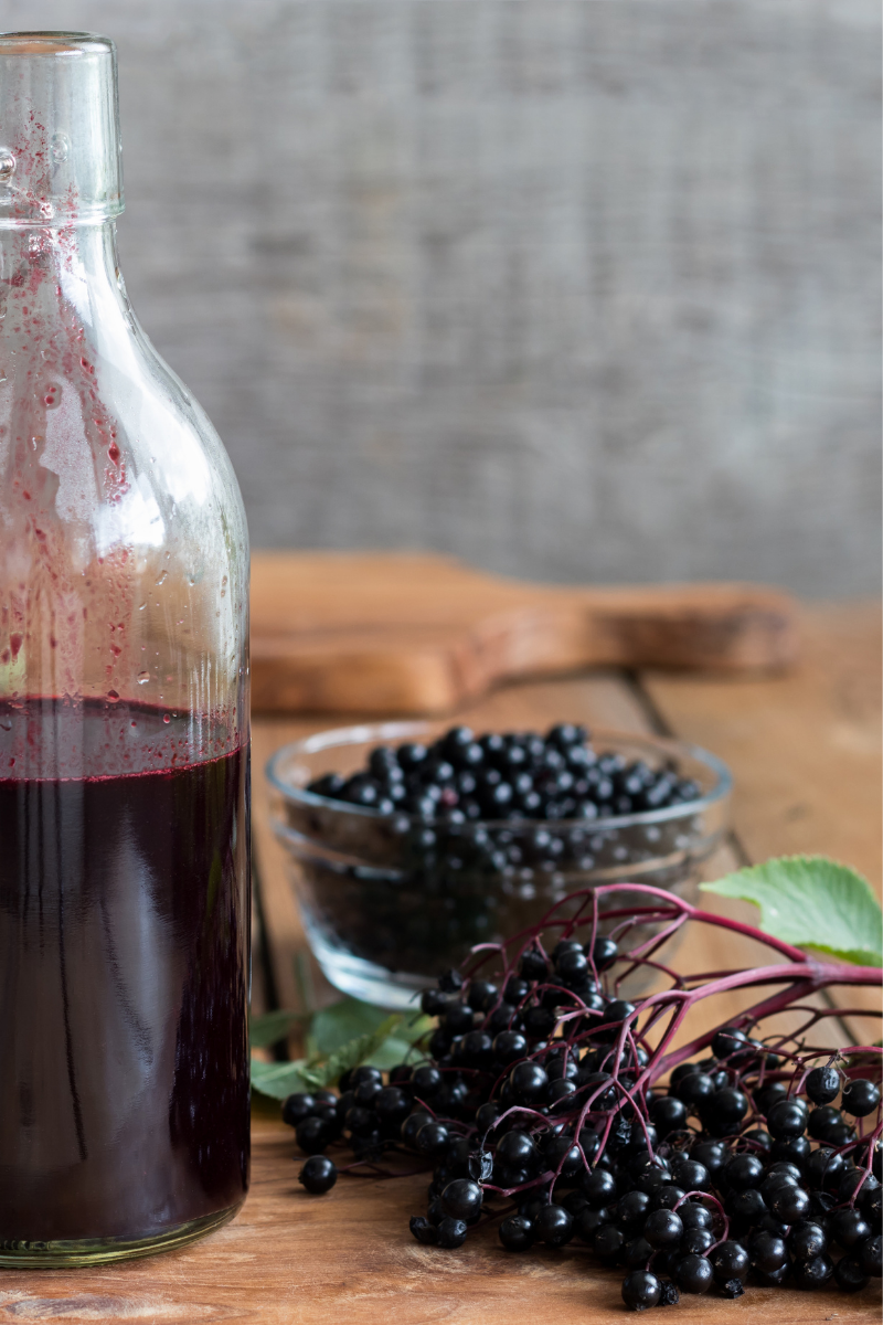 elderberries in a bowl.