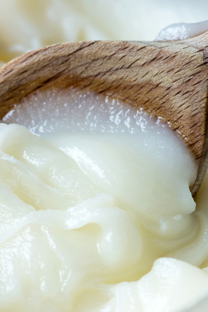 lard on a spoon