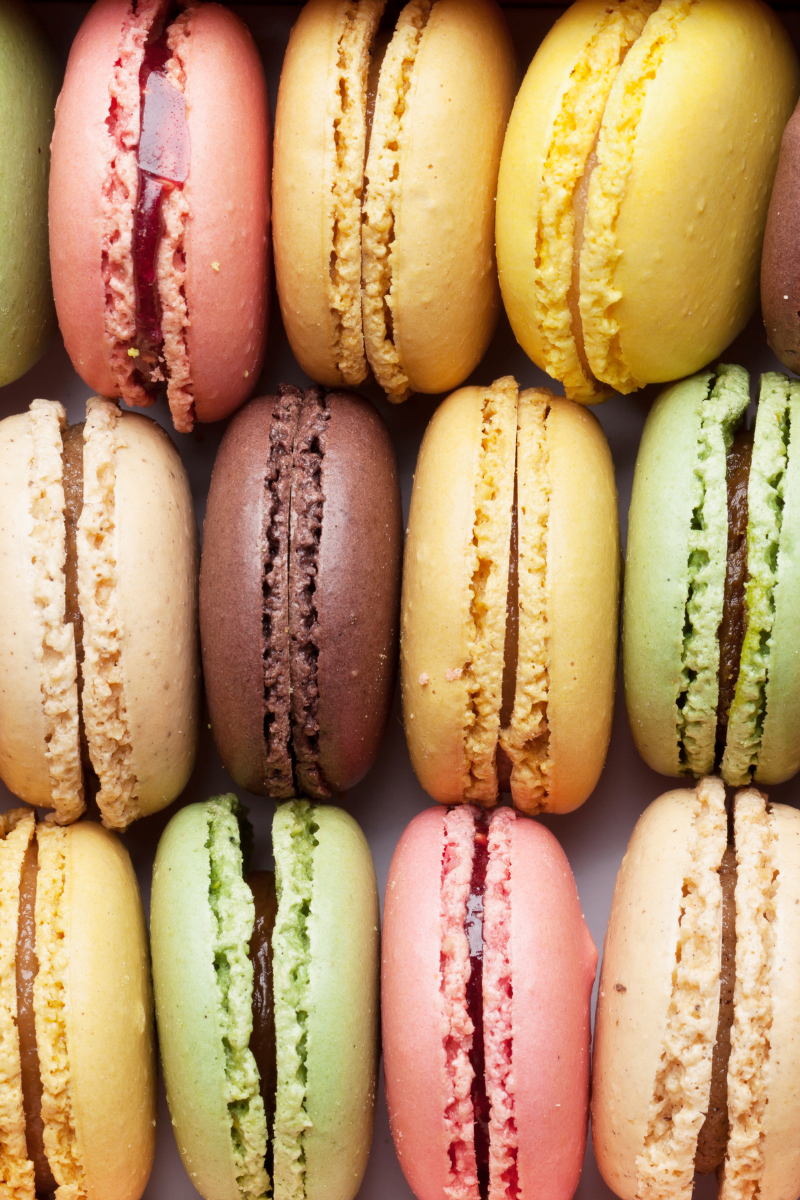 stacked macarons.