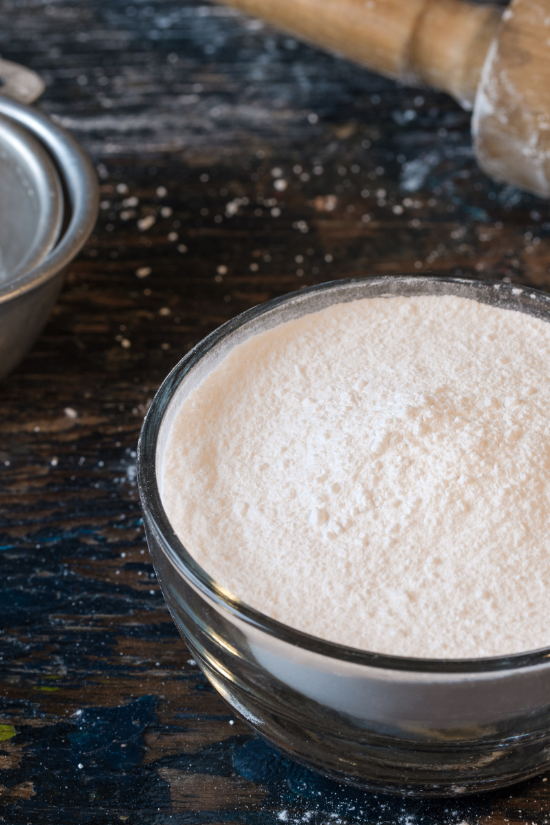 potato flour in a bowl.