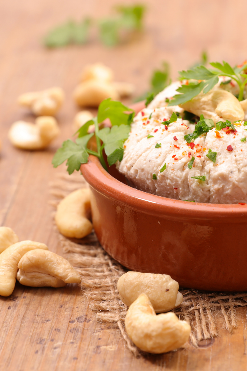 vegan cheese in a bowl.